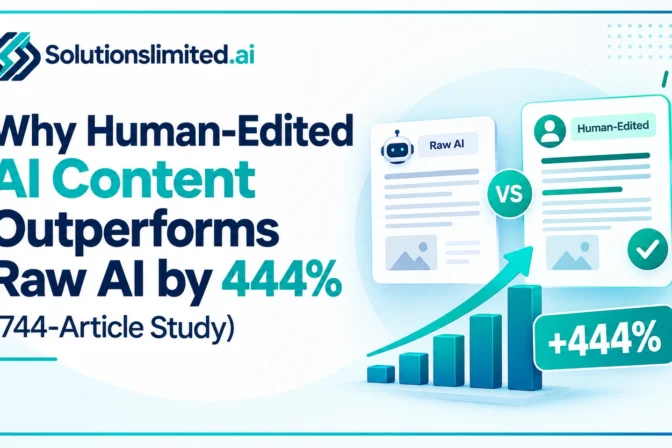 Why Human-Edited AI Content Outperforms Raw AI by 444% (744-Article Study)
